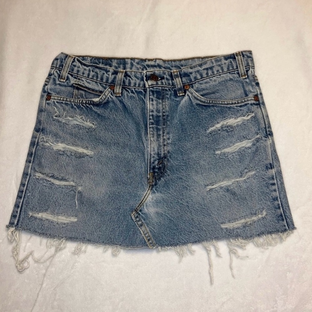 Levi's Blue Mini Skirt Casual Denim